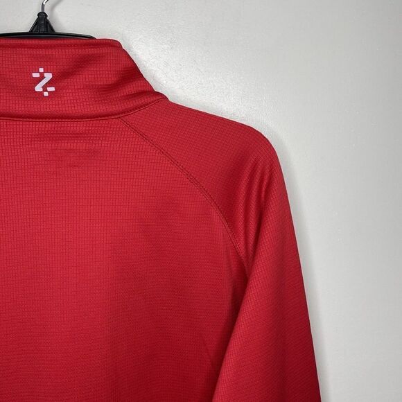 IZOD Mens Full-Zip Track Jacket EUC Sz L Red Perform-X Zip-Pockets - Picture 7 of 9